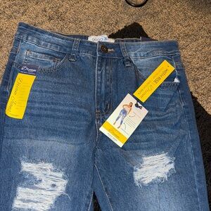 Distressed Blue Denim Jeans